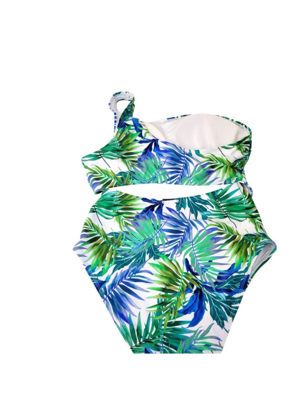Kendall + Kylie Women’s Tropical Print One-Shoulder Swimsuit Set - Picture 3 of 8